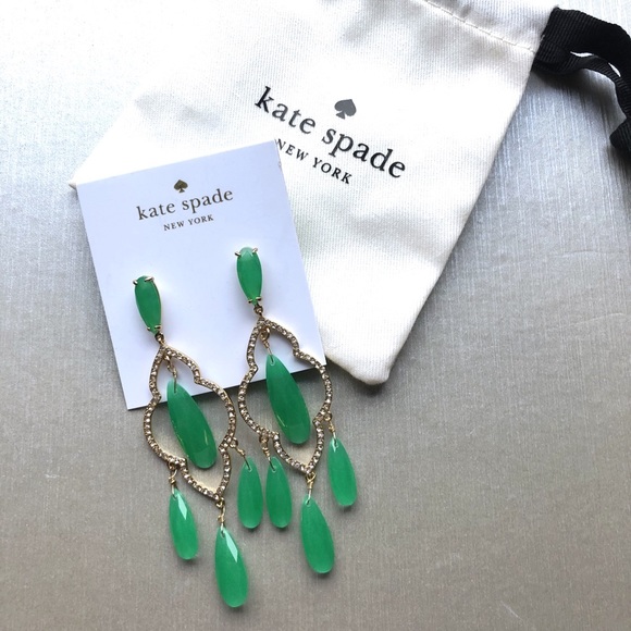 Kate Spade Chandelier Earrings Green Lantern Gems